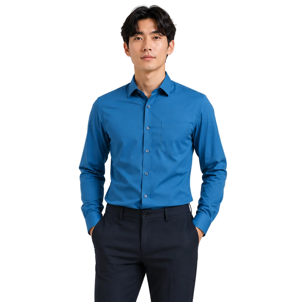 Modern Casual Long Sleeve Business Blouse Men Shirt