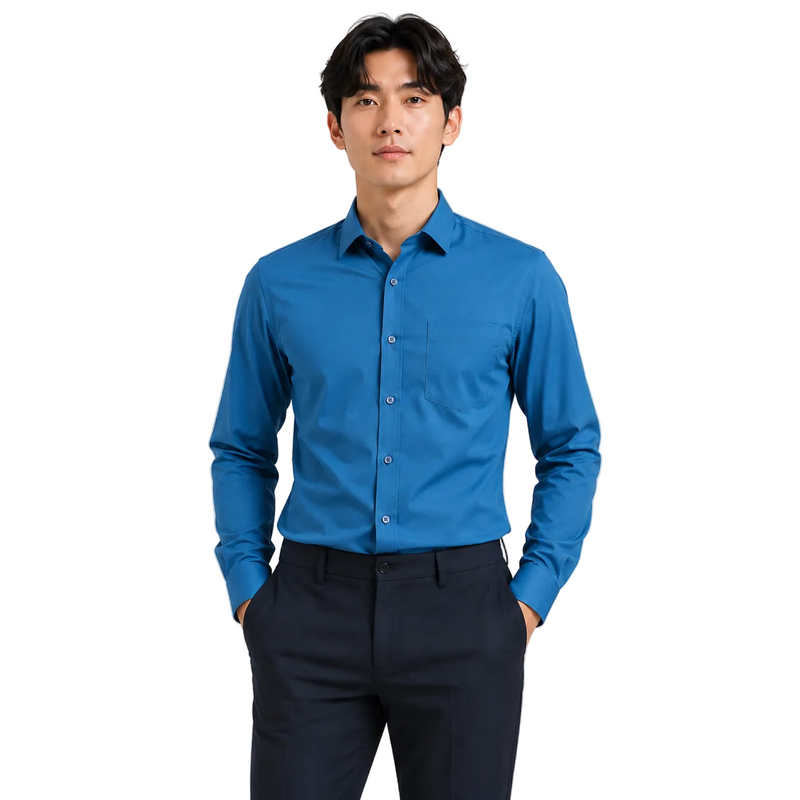 Modern Casual Long Sleeve Business Blouse Men Shirt