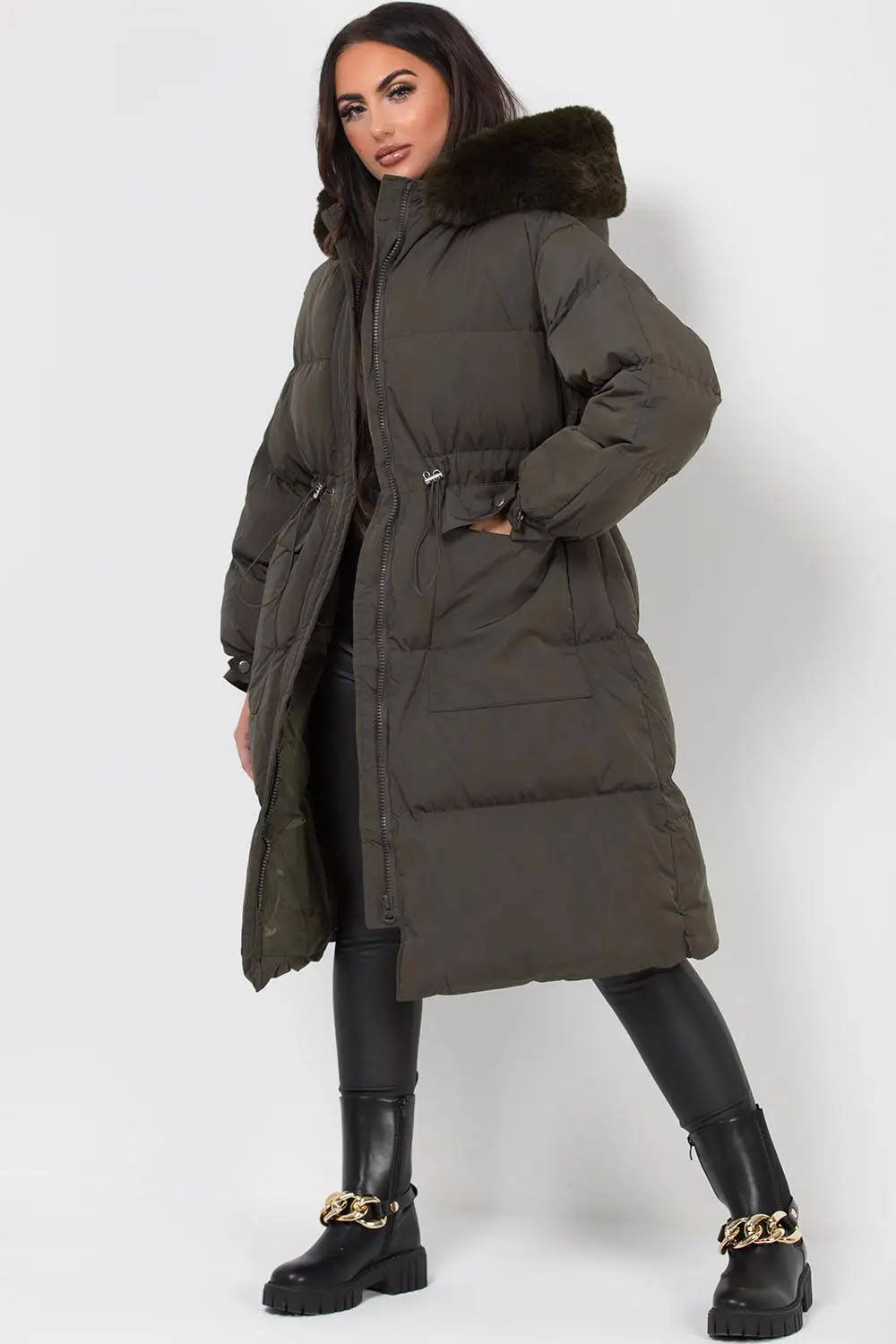 Women's Khaki Jacket – Stylish Casual Autumn and Winter Outerwear
