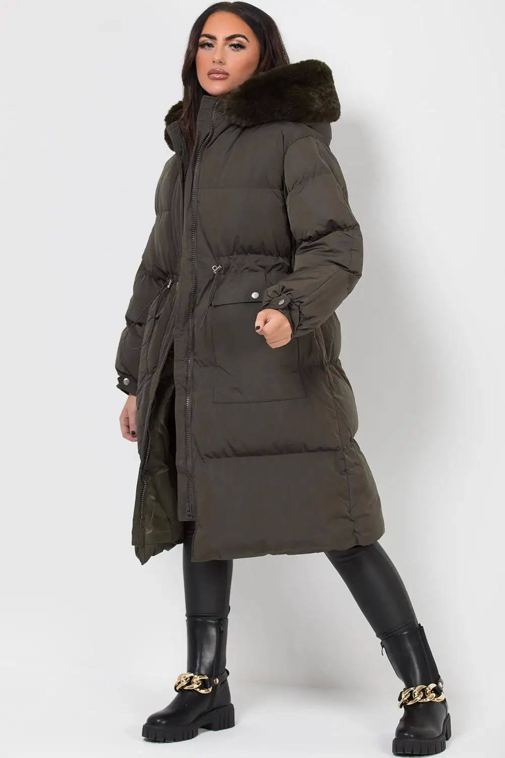 Women's Khaki Jacket – Stylish Casual Autumn and Winter Outerwear