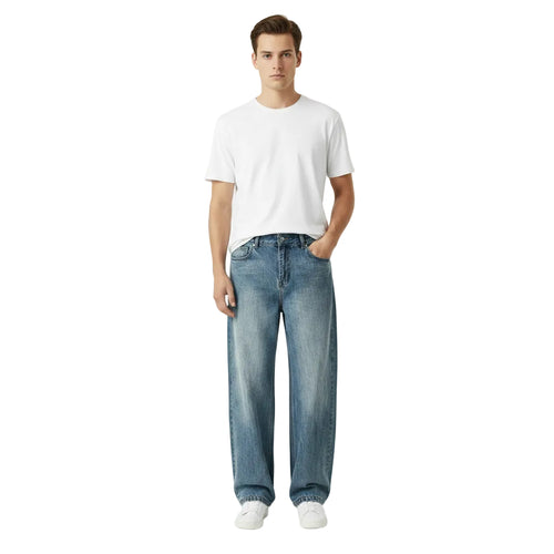 Casual Fashion Personality Distressed Washed Jeans Men