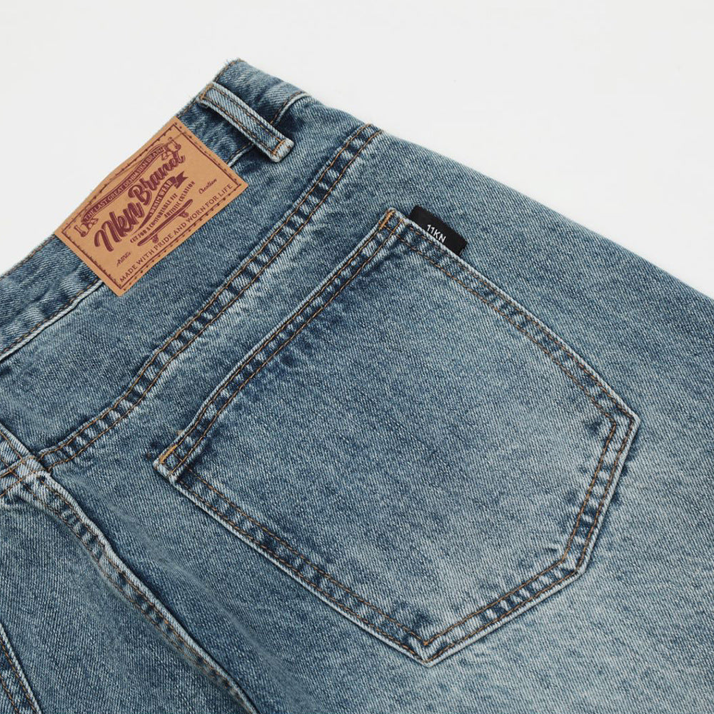 Casual Fashion Personality Distressed Washed Jeans Men
