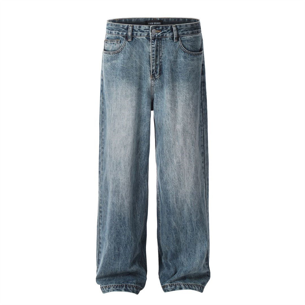 Casual Fashion Personality Distressed Washed Jeans Men