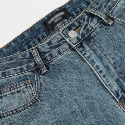Casual Fashion Personality Distressed Washed Jeans Men