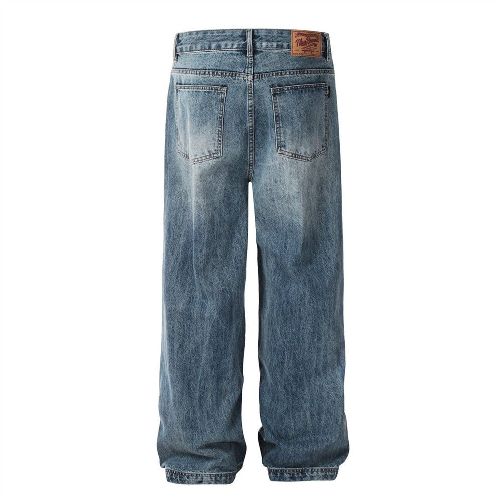 Casual Fashion Personality Distressed Washed Jeans Men