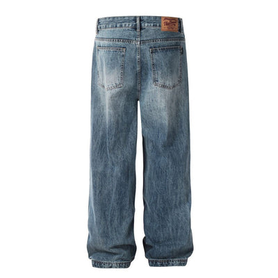 Casual Fashion Personality Distressed Washed Jeans Men