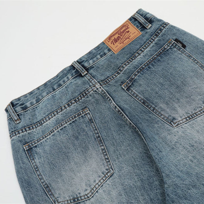 Casual Fashion Personality Distressed Washed Jeans Men