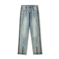 Casual Fashion Personalized Washed Worn Jeans Men