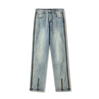 Casual Fashion Personalized Washed Worn Jeans Men