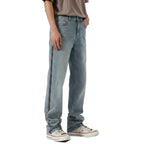 Casual Fashion Personalized Washed Worn Jeans Men