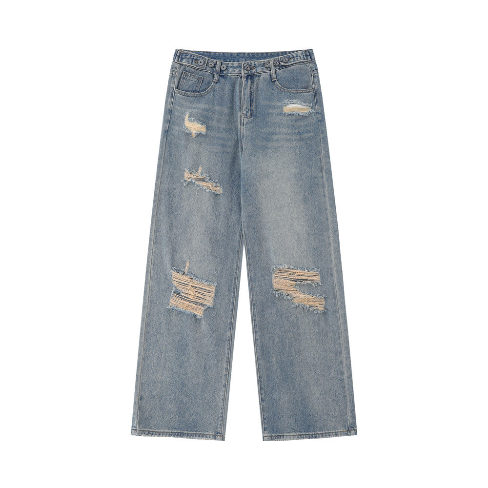 Casual Fashion Straight Washed Jeans For Men