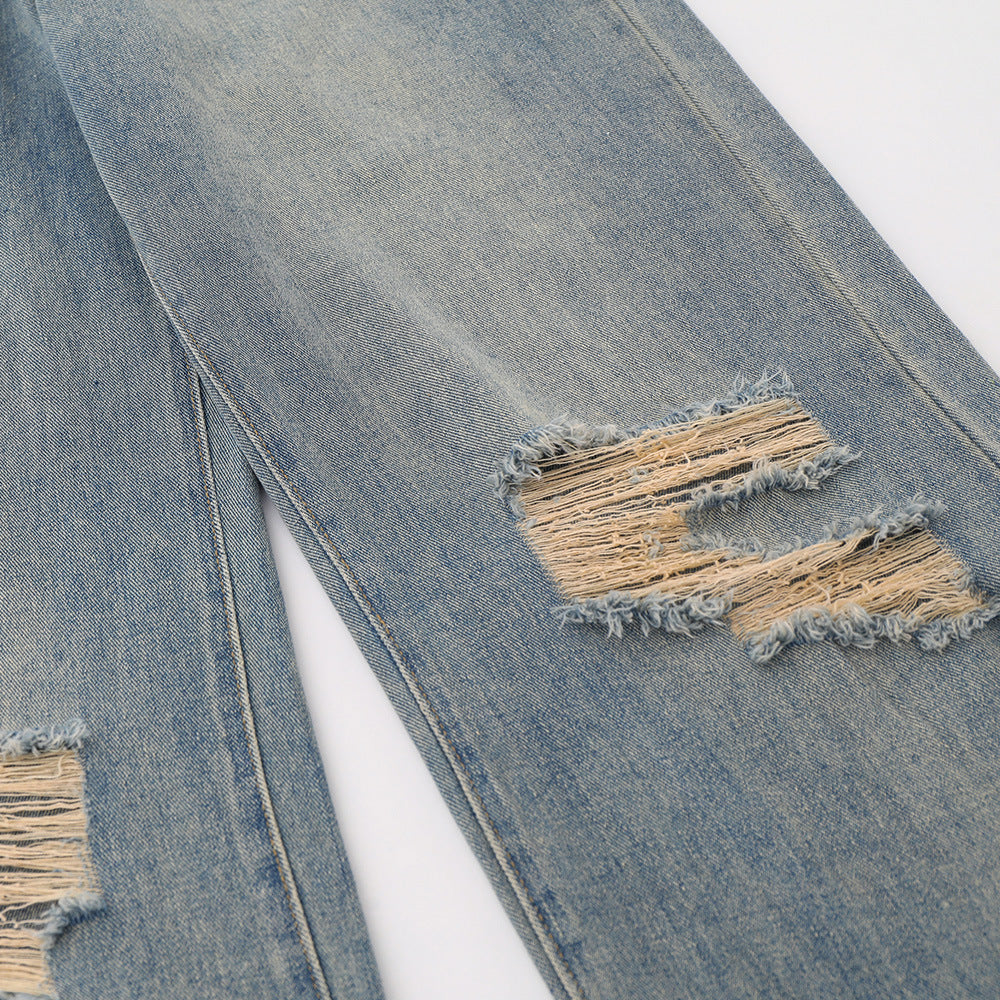 Casual Fashion Straight Washed Jeans For Men