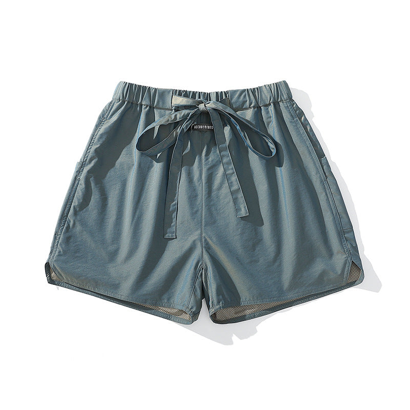 Casual LawFoo Spring Summer Drawstring Beach Sports Shorts Men And Women