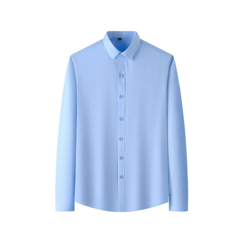 Classic Plus Size Full Elastic Force Shirt Men's Long Sleeve