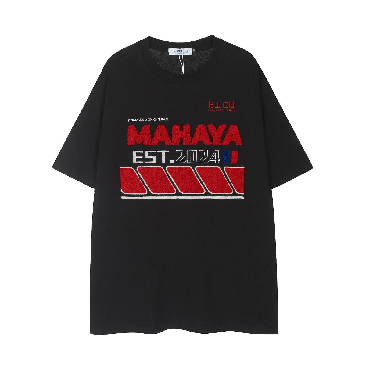 Contemporary Embroidered Letter Loose T-shirt For Men