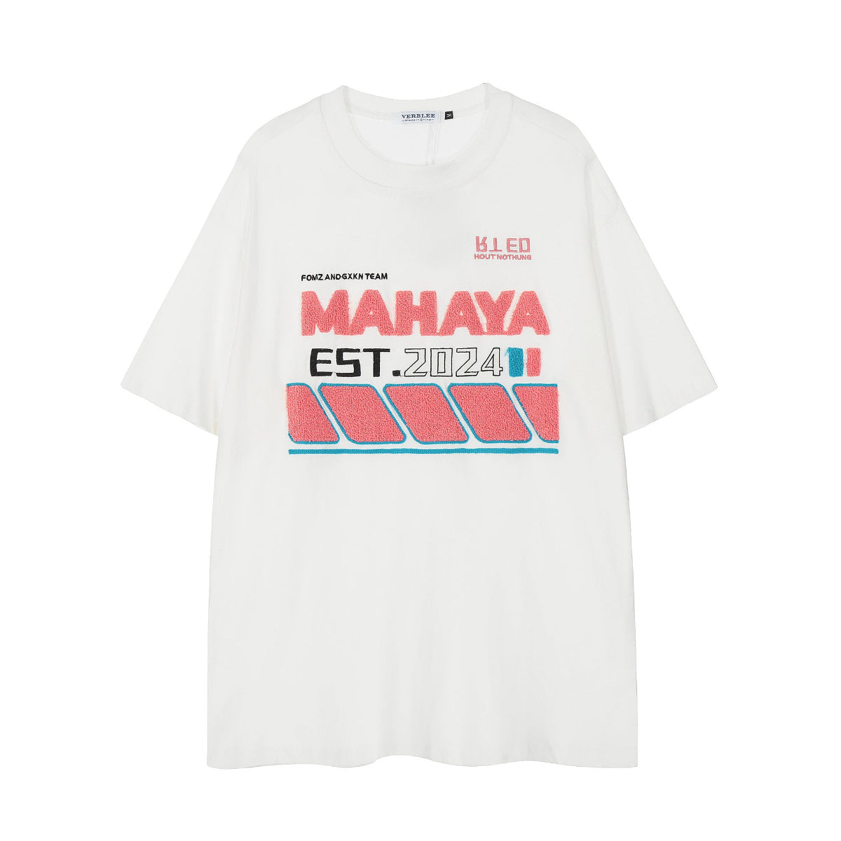 Contemporary Embroidered Letter Loose T-shirt For Men