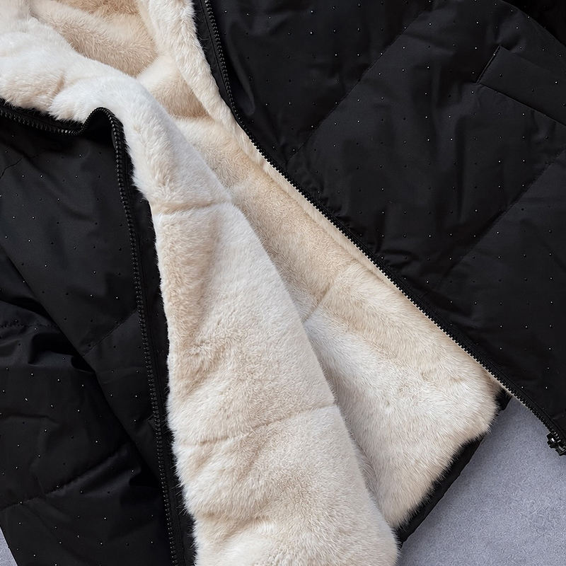 Women's Reversible Hooded Puffer Jacket – Lightweight Quilted Winter Coat