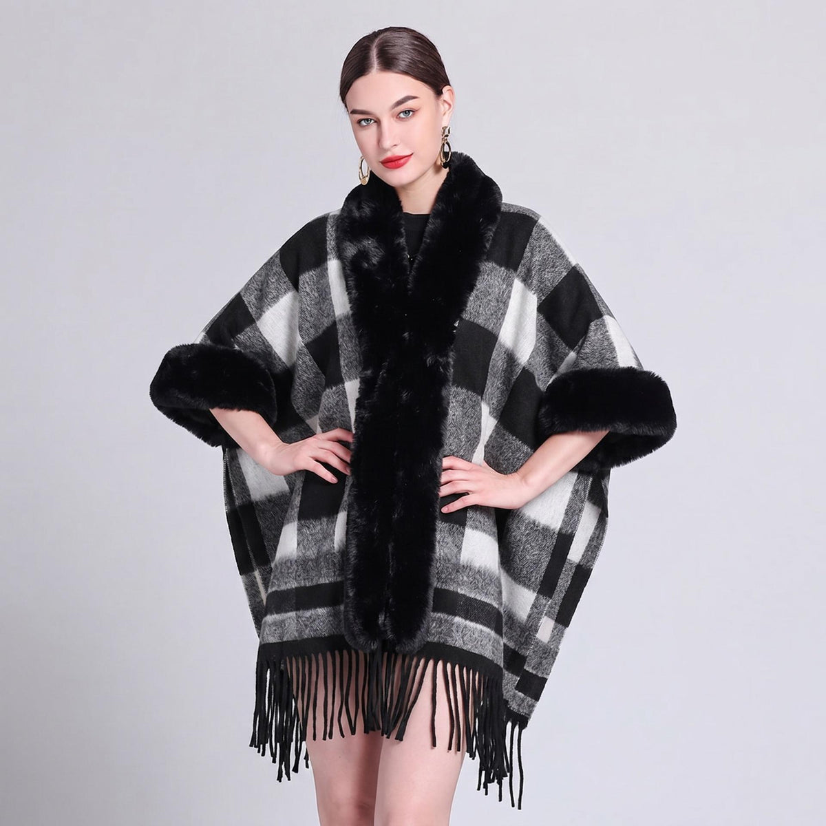 Women's Leopard Print Winter Cape – Edinburgh-Inspired Statement Outerwear