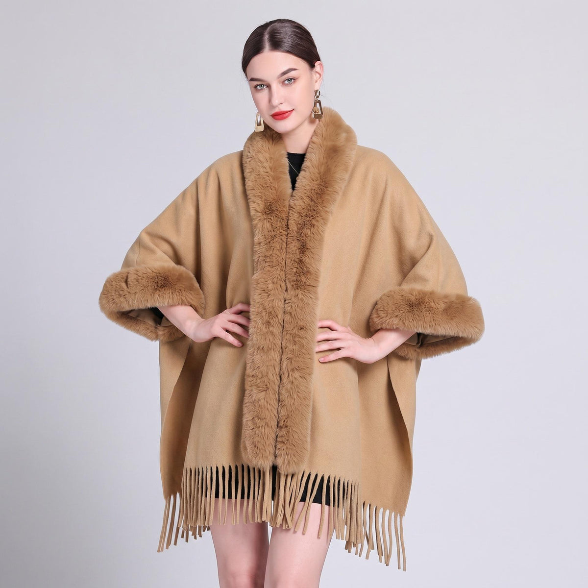 Women's Leopard Print Winter Cape – Edinburgh-Inspired Statement Outerwear