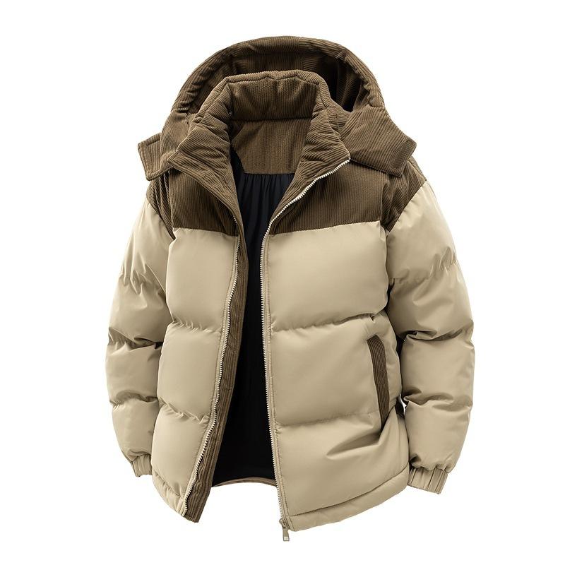 Trending Hot Selling Cotton Jacket with Men's Velvet Winter New Item Thickened Warm and Cold Puffer Jacket