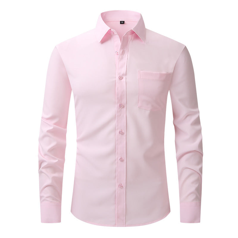 Modern Casual Long Sleeve Business Blouse Men Shirt