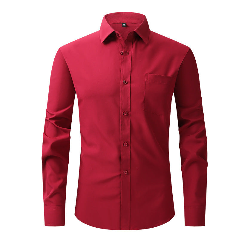 Modern Casual Long Sleeve Business Blouse Men Shirt
