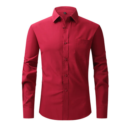 Modern Casual Long Sleeve Business Blouse Men Shirt