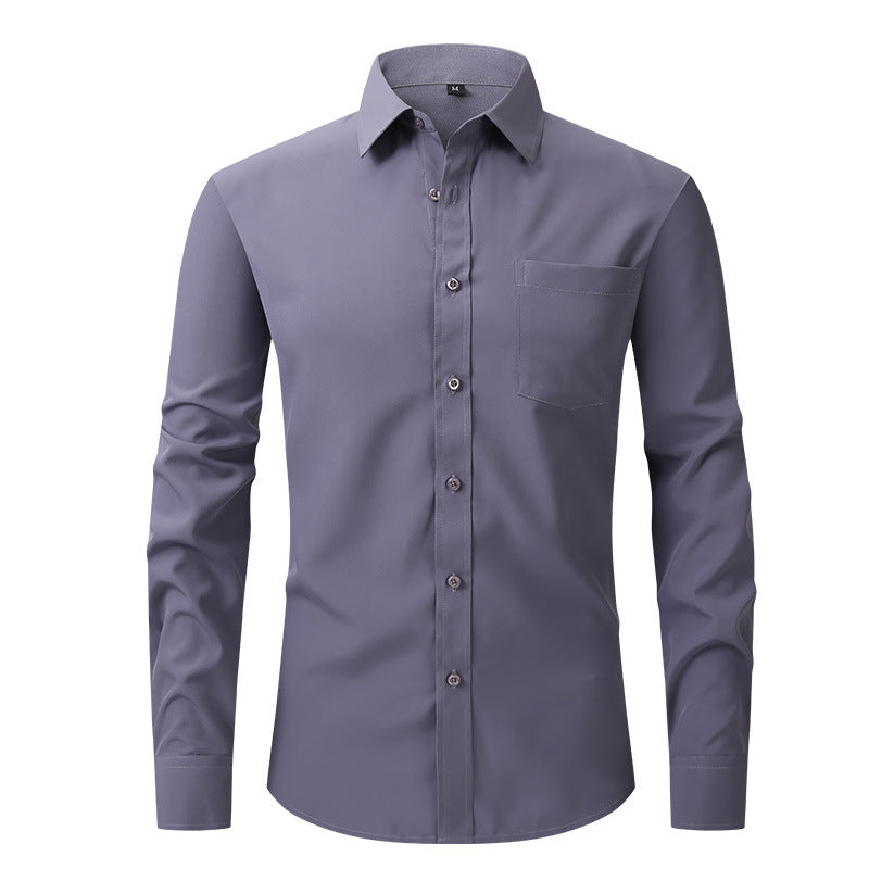 Modern Casual Long Sleeve Business Blouse Men Shirt