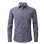 Modern Casual Long Sleeve Business Blouse Men Shirt