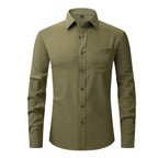Modern Casual Long Sleeve Business Blouse Men Shirt