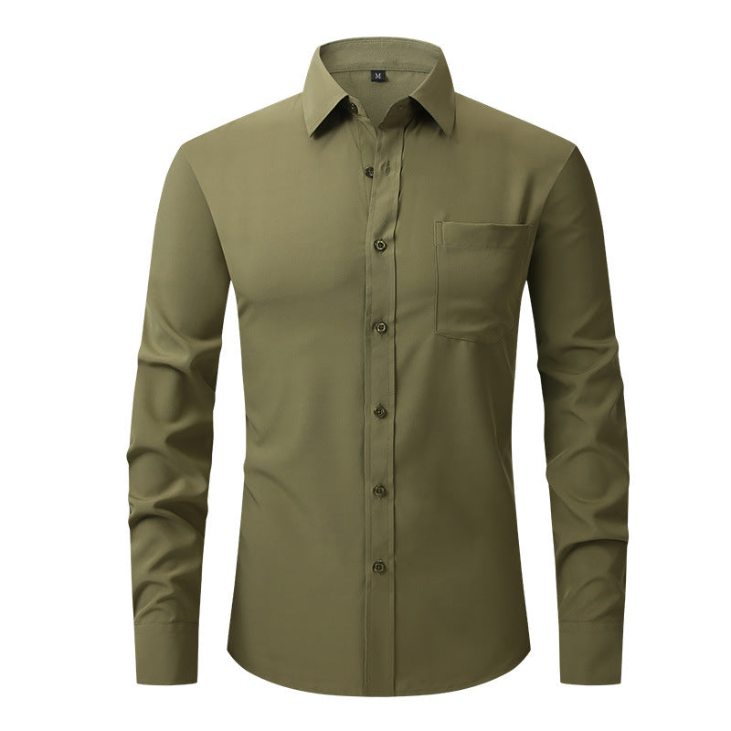 Modern Casual Long Sleeve Business Blouse Men Shirt