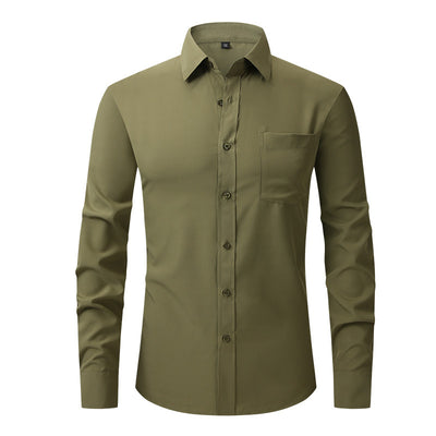 Modern Casual Long Sleeve Business Blouse Men Shirt