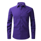 Modern Casual Long Sleeve Business Blouse Men Shirt