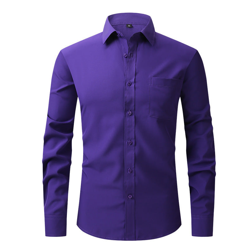 Modern Casual Long Sleeve Business Blouse Men Shirt