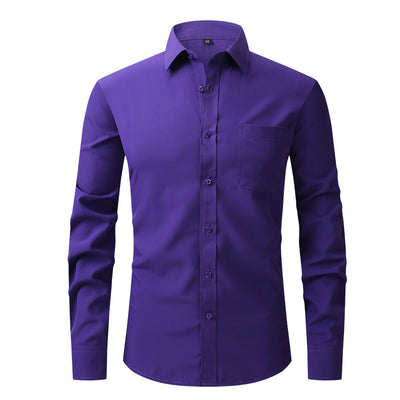 Modern Casual Long Sleeve Business Blouse Men Shirt