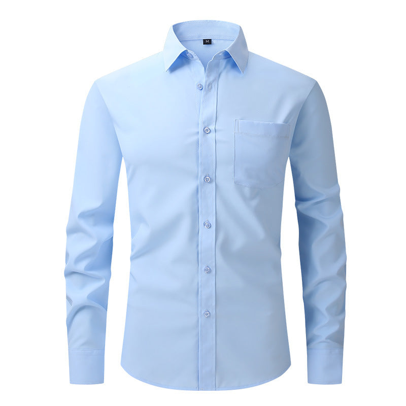 Modern Casual Long Sleeve Business Blouse Men Shirt