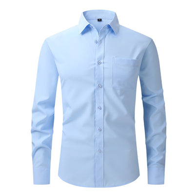 Modern Casual Long Sleeve Business Blouse Men Shirt