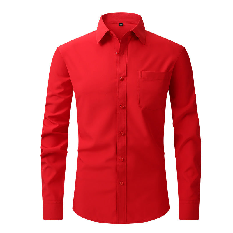 Modern Casual Long Sleeve Business Blouse Men Shirt
