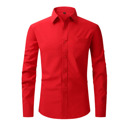 Modern Casual Long Sleeve Business Blouse Men Shirt