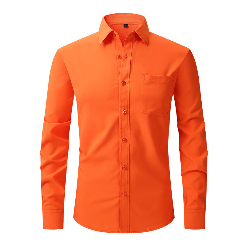 Modern Casual Long Sleeve Business Blouse Men Shirt