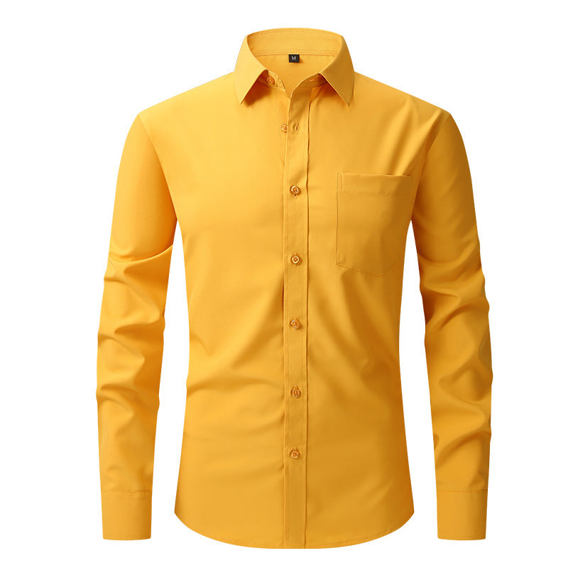 Modern Casual Long Sleeve Business Blouse Men Shirt