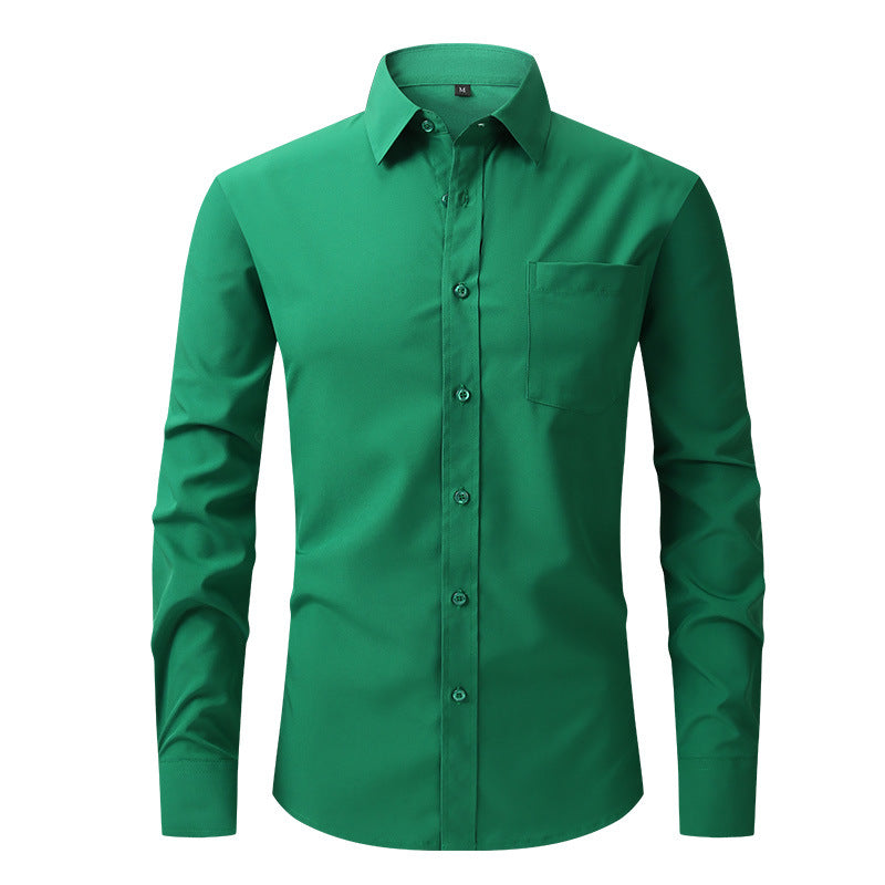 Modern Casual Long Sleeve Business Blouse Men Shirt