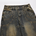 Modern Fashion Personality Wide Leg Jeans Men