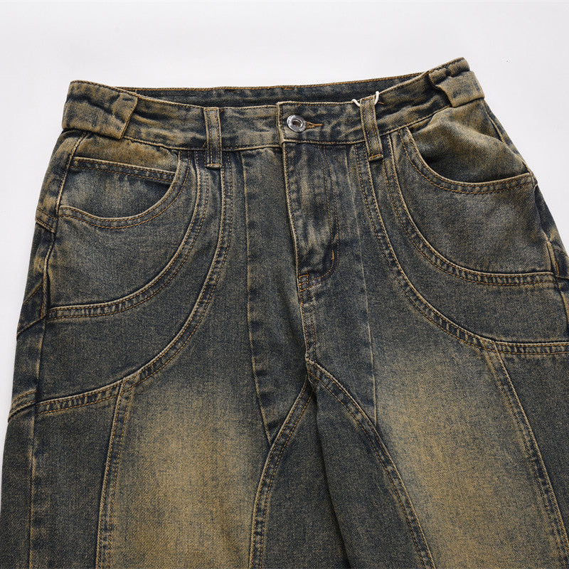 Modern Fashion Personality Wide Leg Jeans Men