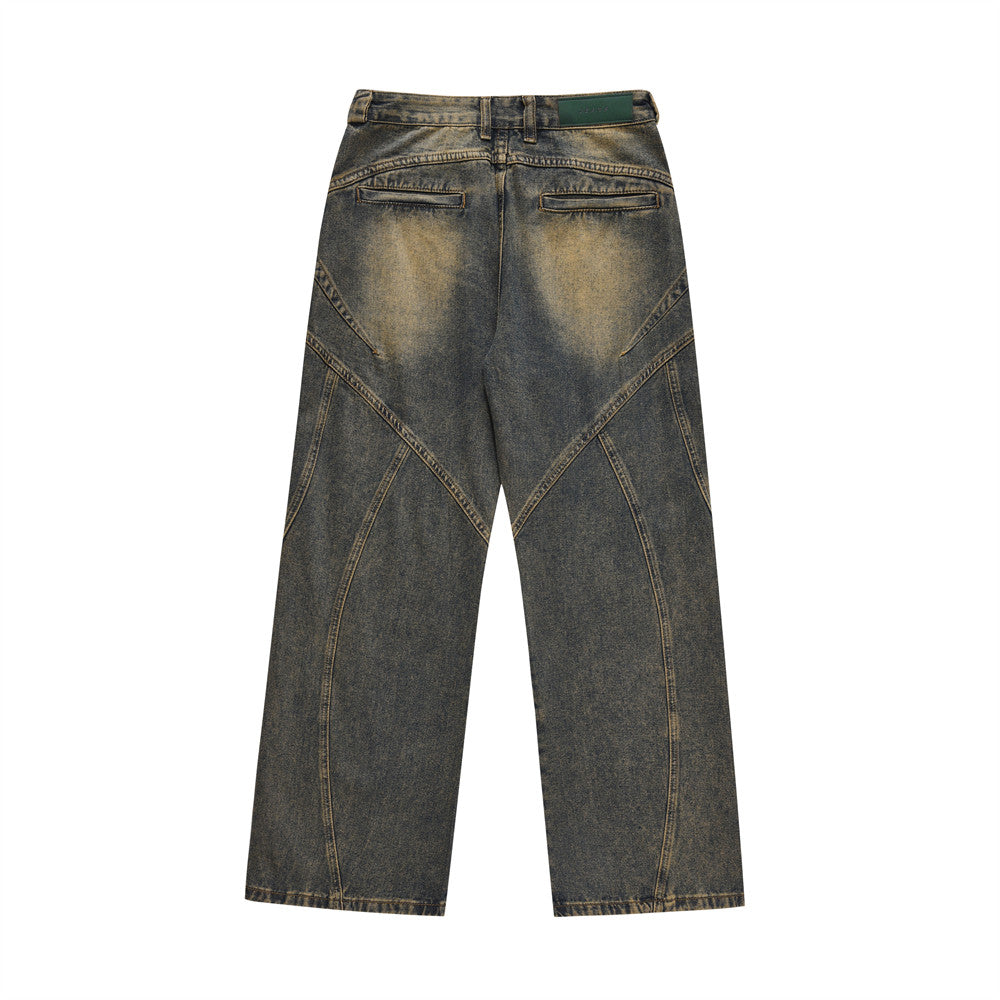 Modern Fashion Personality Wide Leg Jeans Men