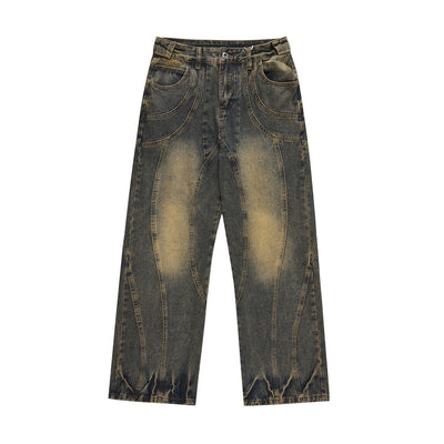 Modern Fashion Personality Wide Leg Jeans Men