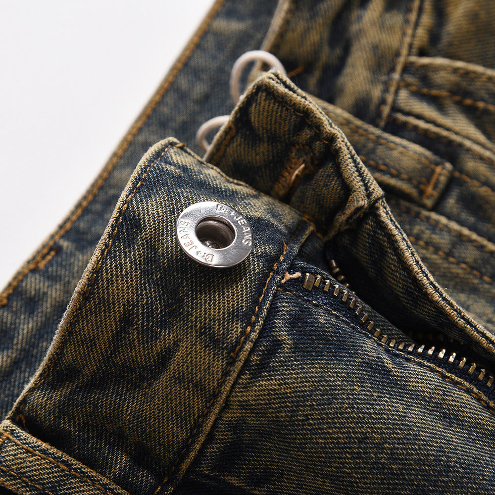 Modern Fashion Personality Wide Leg Jeans Men