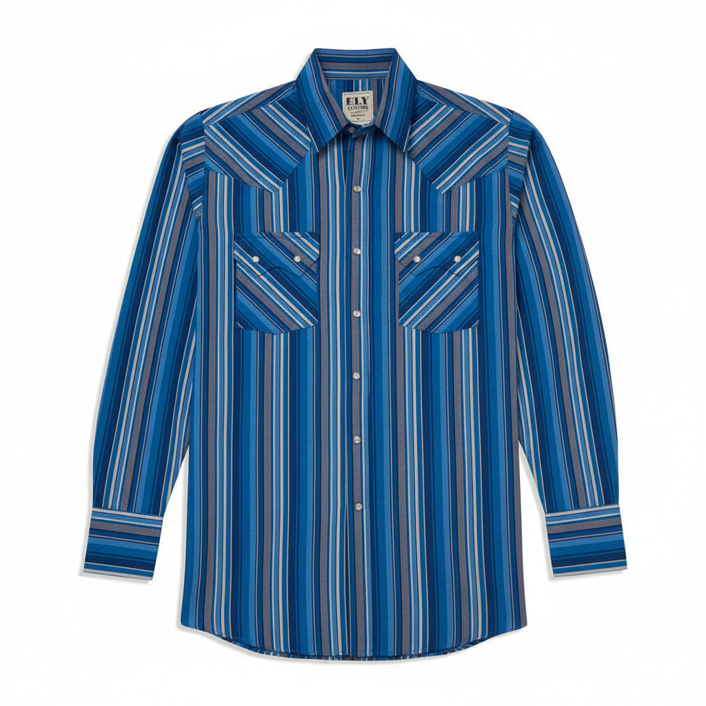Modern Fashionable Long-sleeve Western-style Striped Shirt For Men
