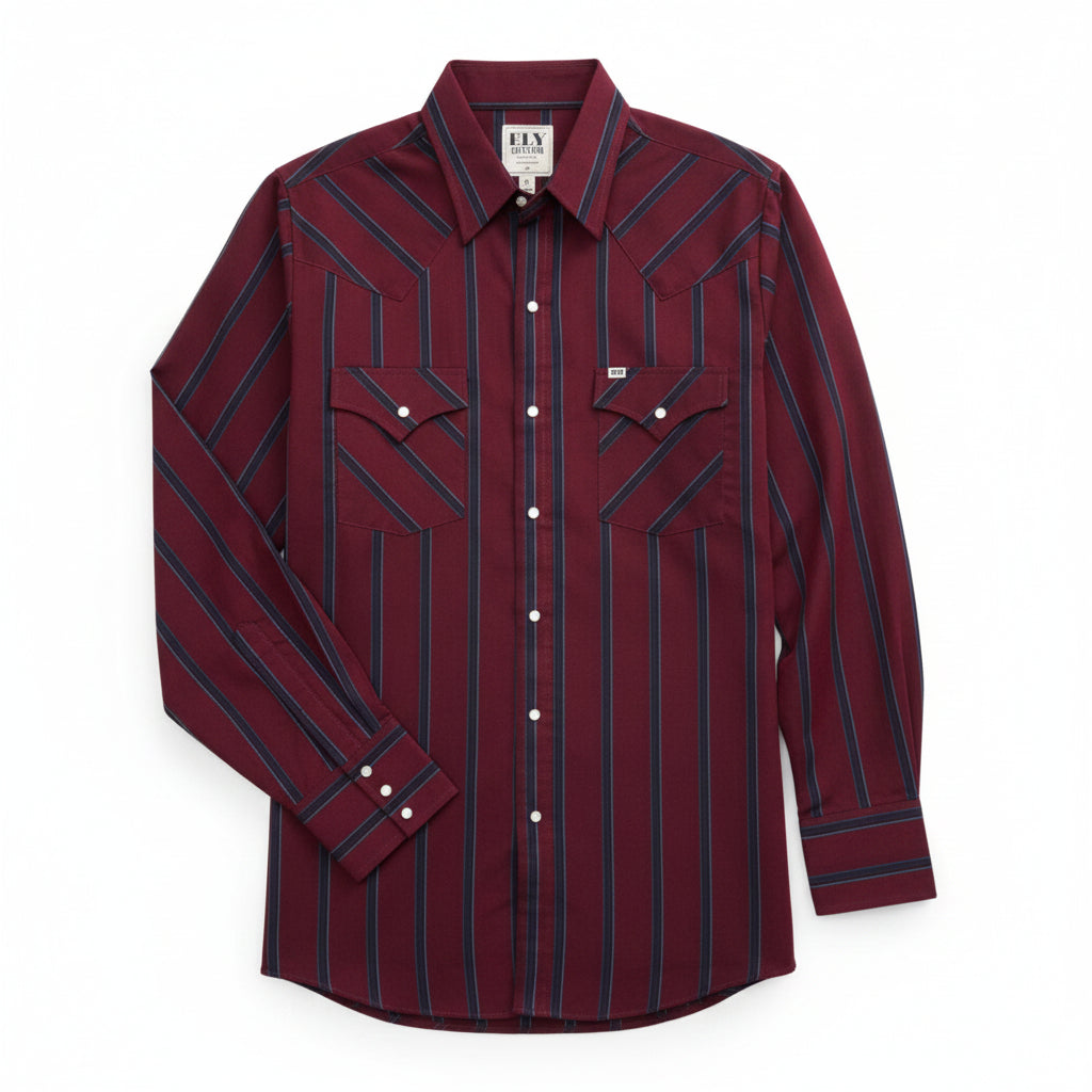 Modern Fashionable Long-sleeve Western-style Striped Shirt For Men