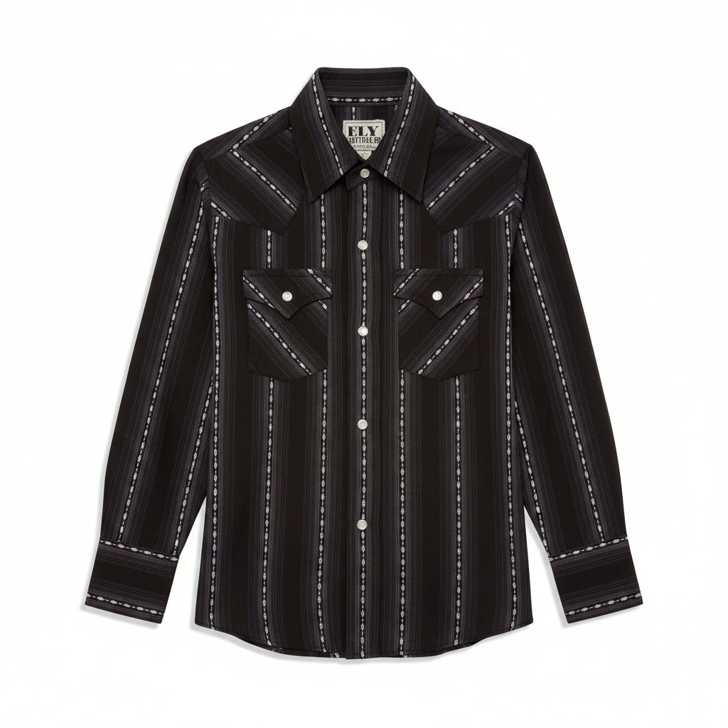 Modern Fashionable Long-sleeve Western-style Striped Shirt For Men